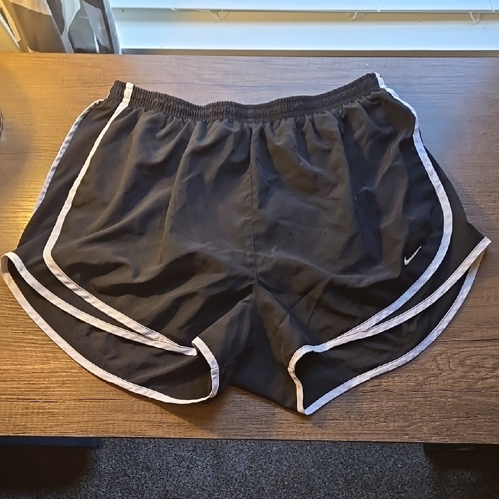 Nike Dri-FIT Black Shorts with White Logo